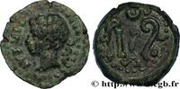 THE JULIO-CLAUDIANS (27 BC to 69 AD) Semis ou quadrans HIPSANIA - SPAIN - BAETICA - COLONIA PATRICIA - AUGUSTUS Colonia Patricia, Espagne n.d. (15mm, 2,90g, 1h) -
