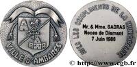 FRANCE Médaille, Noces de diamant AMOUR ET MARIAGE 33 - Ambarès 1986 (64,5mm, 151,36g, 12h) -