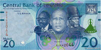 LESOTHO 20 Maloti LESOTHO 20 Maloti 2021 UNC -