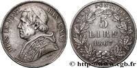 VATICAN AND PAPAL STATES 5 Lire Pie IX an XXI an XXI VATICAN AND PAPAL STATES Rome 1867 (38mm, 24,85g, 6h) -