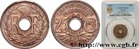 FRANCE 25 centimes Lindauer III REPUBLIC 1924 (24mm, 5g, 6h) -