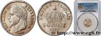 FRANCE 50 centimes Napoléon III, tête laurée SECOND EMPIRE Bordeaux 1867 (18mm, 2,5g, 6h) -