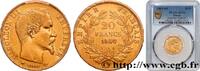 FRANCE 20 francs or Napoléon III, tête nue SECOND EMPIRE Strasbourg 1860 (21mm, 6,45161 g, 6h) -