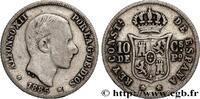 PHILIPPINES 10 Centimos de Peso Alphonse XII PHILIPPINES Manille 1885 (23mm, 2,47g, 12h) -