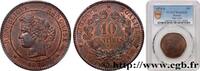 FRANCE 10 centimes Cérès III REPUBLIC Bordeaux 1874 (30mm, 10g, 6h) -