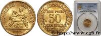 FRANCE 50 centimes Chambres de Commerce III REPUBLIC Paris 1925 (18mm, 2g, 6h) -