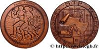 FRANCE Médaille, Réseau des caisses de congés payés QUATRIÈME RÉPUBLIQUE Monnaie de Paris 1957 (67,5mm, 125,83g, 12h) -