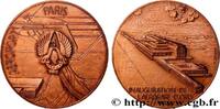 FRANCE Médaille, Inauguration de l’aéroport d’Orly AÉRONAUTIQUE - AVIATION : AVIATEURS & AVIONS 94 - Orly 1961 (66,5mm, 139,37g, 12h) -