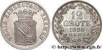 GERMANY - FREE HANSEATIC CITY OF BREMEN 12 Grote GERMANY - FREE HANSEATIC CITY OF BREMEN Brème 1859 (22mm, 3,9g, 12h) -