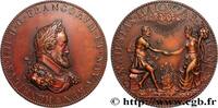 FRANCE Médaille, Henri IV et Marie de Médicis, refrappe HENRI IV LE GRAND Monnaie de Paris (1604) (56mm, 83,60g, 12h) -