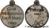 FRANCE Médaille, Club de Brignais DEUXIÈME RÉPUBLIQUE 69 - Lyon 1848 (30mm, 8,65g, 12h) -