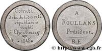FRANCE Médaille, Comité de la solidarité républicaine de DEUXIÈME RÉPUBLIQUE 1848 (42,5mm, 20,34g, 12h) -