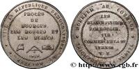 FRANCE Médaille, Procès de Bourges, les rouges et les bla DEUXIÈME RÉPUBLIQUE 1849 (41,5mm, 11,96g, 12h) -