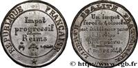 FRANCE Médaille, Impot progressif de Reims DEUXIÈME RÉPUBLIQUE 1848 (45mm, 27,52g, 12h) -