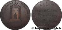 FRANCE Médaille, Chapelle du général de Bréa, Le curé Chr DEUXIÈME RÉPUBLIQUE 1850 (78,5mm, 75,85g, 12h) -