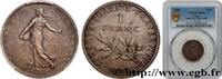 FRANCE 1 franc Semeuse, flan mat, vieil argent III REPUBLIC Paris 1898 (23mm, 5g, 6h) -
