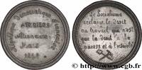 FRANCE Médaille, Ateliers nationaux DEUXIÈME RÉPUBLIQUE 1848 (47,5mm, 16,83g, 12h) -