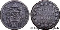 VATICAN AND PAPAL STATES 1/2 Baiocco Armes du Vatican Siège Vacant VATICAN AND PAPAL STATES 1740 (26,50mm, 8,10g, 12h) -