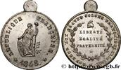 FRANCE Médaillette, Honneur aux colons d’Algérie DEUXIÈME RÉPUBLIQUE 1848 (27,5mm, 5,51g, 12h) -