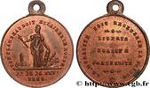 FRANCE Médaillette, Journées de février DEUXIÈME RÉPUBLIQUE 1848 (27,5mm, 5,52g, 12h) -