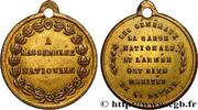 FRANCE Médaillette, à l’Assemblée Nationale DEUXIÈME RÉPUBLIQUE n.d. (27,5mm, 5,25g, 6h) -