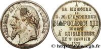 FRANCE Médaille, A la mémoire de Napoléon III NAPOLÉON III 1873 (32mm, 12,16g, 12h) -