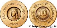 FRANCE Essai de 10 centimes Rude en bronze-aluminium III REPUBLIC Paris 1909 (21mm, 4,95g, 6h) -