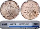 FRANCE 50 centimes Semeuse III REPUBLIC Paris 1902 (18mm, 2,49g, 6h) -