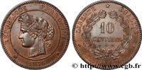 FRANCE 10 centimes Cérès III REPUBLIC Paris 1876 (30mm, 10,03g, 6h) -