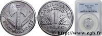 FRANCE 1 franc Francisque, légère FRENCH STATE Castelsarrasin 1944 (23mm, 1,3g, 6h) -