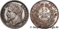 FRANCE ESSAI de 50 centimes Napoléon III, tête laurée SECOND EMPIRE 1861 (18mm, 2,42g, 6h) -