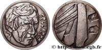 FRANCE Médaille, Pierre Soulages, n°2 ARTISTES : MUSICIENS, PEINTRES, SCULPTEURS Monnaie de Paris 1980 (75,5mm, 280,41g, 12h) -