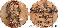 FRANCE Médaille, Frédéric Chopin, refrappe ARTISTES : MUSICIENS, PEINTRES, SCULPTEURS n.d. (67mm, 186,57g, 12h) -