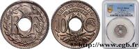 FRANCE 10 centimes Lindauer III REPUBLIC 1919 (21mm, 4g, 6h) -