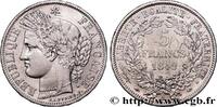 FRANCE 5 francs Cérès, IIe République, Main/Main II REPUBLIC Paris 1849 (37mm, 24,74g, 6h) -