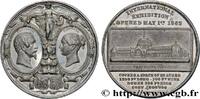 FRANCE Médaille, Visite de Napoléon III à Victoria EXPOSITIONS 1855 (38,5mm, 14,97g, 12h) -
