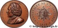 FRANCE Médaille, Centenaire de Jean-Jacques Rousseau LITTÉRATURE : ÉCRIVAINS/ÉCRIVAINES - POÈTES 1878 (43,5mm, 39,37g, 12h) -