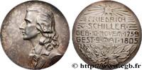 FRANCE Médaille, Friedrich von Schiller LITTÉRATURE : ÉCRIVAINS/ÉCRIVAINES - POÈTES n.d. (44mm, 32,86g, 12h) -