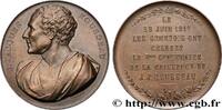 FRANCE Médaille, Second centenaire de Jean-Jacques Rousse LITTÉRATURE : ÉCRIVAINS/ÉCRIVAINES - POÈTES Suisse, Genève 1912 (42mm, 39,90g, 12h) -