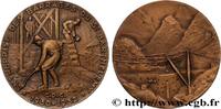 FRANCE Médaille, Entreprise des barrages du Saint-Barthél QUATRIÈME RÉPUBLIQUE Suisse, Saint-Barthélémy 1932 (50mm, 59,20g, 12h) -