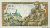 FRANCE 1000 Francs DÉESSE DÉMÉTER FRANCE 1000 Francs DÉESSE DÉMÉTER 1942 XF -