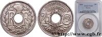 FRANCE 25 centimes Lindauer, Cmes souligné III REPUBLIC 1914 (24mm, 5g, 6h) -