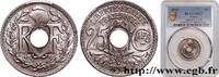 FRANCE 25 centimes Lindauer, Cmes souligné III REPUBLIC 1915 (24mm, 5g, 6h) -
