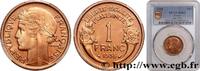 FRANCE 1 franc Morlon III REPUBLIC Paris 1938 (23mm, 4g, 6h) -