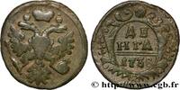 RUSSIA 1 Denga (1/2 Kopeck) aigle bicéphale RUSSIA Moscou ou Ekaterinbourg 1738 (25mm, 6,26g, 12h) -