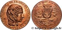 FRANCE Médaille, Marceline Desbordes-Valmore LITTÉRATURE : ÉCRIVAINS/ÉCRIVAINES - POÈTES Monnaie de Paris (1959) (67,50mm, 138,77g, 12h) -