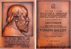 FRANCE Plaquette, Firmin Gillot, Centenaire de la découve QUATRIÈME RÉPUBLIQUE 1948 (90,5mm, 248,77g, 12h) -