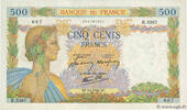 FRANCE 500 Francs LA PAIX FRANCE 500 Francs LA PAIX 1942 AU -