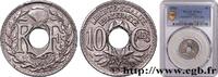 FRANCE 10 centimes Lindauer III REPUBLIC Poissy 1924 (21mm, 4g, 6h) -