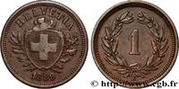 SWITZERLAND 1 Centime (Rappen) SWITZERLAND Berne 1889 (16mm, 1,48g, 12h) -